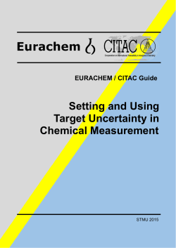 Setting and Using Target Uncertainty in Chemical Measurement, 1st