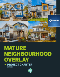 Mature Neighbourhood Overlay Project Charter