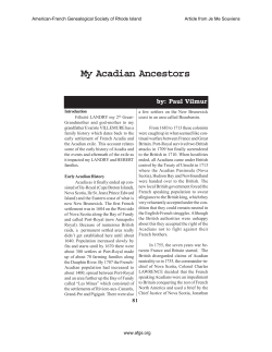 My Acadian Ancestors - American