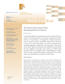Middle East Brief 19 "The Present Shia