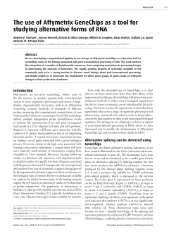 The use of Affymetrix GeneChips as a tool for studying alternative