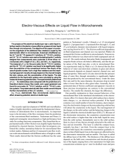 Electro-Viscous Effects on Liquid Flow in