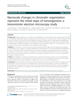 Nanoscale changes in chromatin organization represent the initial