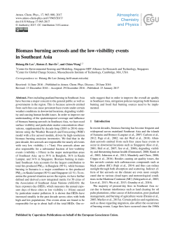 Biomass burning aerosols and the low