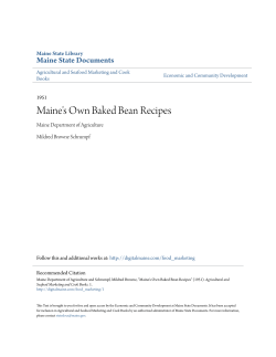 Maine`s Own Baked Bean Recipes