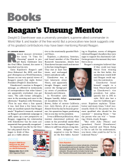 Reagan`s Unsung Mentor