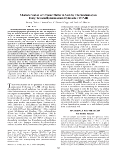 Characterization of Organic Matter in Soils by Thermochemolysis