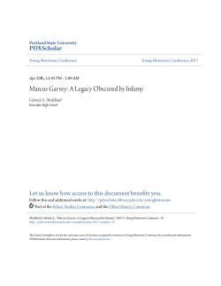 Marcus Garvey: A Legacy Obscured by Infamy