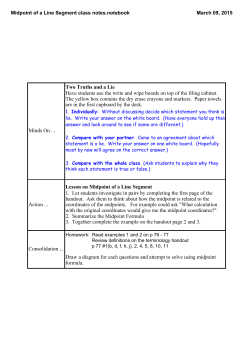 Midpoint of a Line Segment class notes.notebook