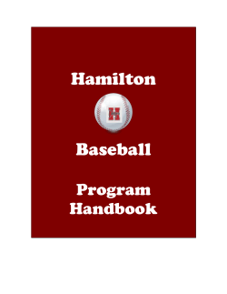Baseball handbook - Hamilton School District.