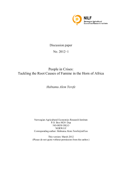 Discussion paper No. 2012-1