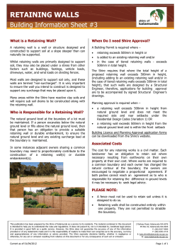 retaining walls - Shire of Kalamunda