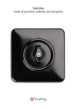 Switches made of porcelain, bakelite and