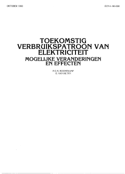 TOEKOMSTIG VERBRUIKSPATROON VAN ELEKTRICITEIT
