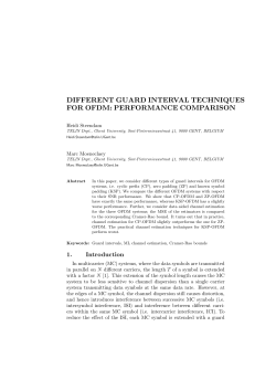 different guard interval techniques for ofdm - TELIN
