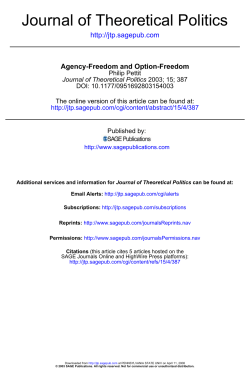 Agency-Freedom and Option-Freedom