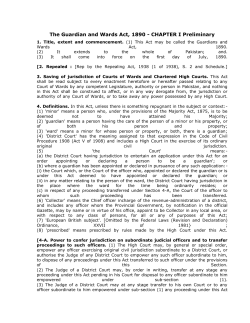 The Guardian and Wards Act, 1890 - CHAPTER III