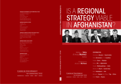 Is a Regional Strategy Viable in Afghanistan?