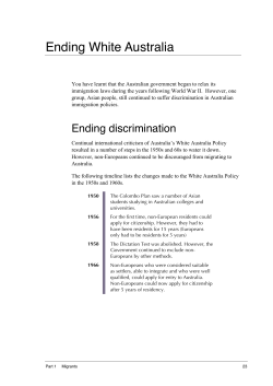Ending White Australia - NSW Department of Education