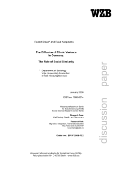 SP IV 2008-702 - Wissenschaftszentrum Berlin f&uuml;r Sozialforschung