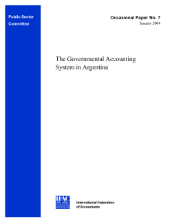 The Governmental Accounting System in Argentina