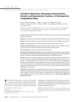 45,X/46,XY Mosaicism: Phenotypic