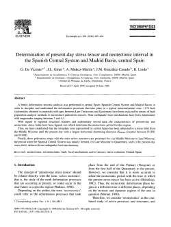 Determination of present-day stress tensor and neotectonic interval