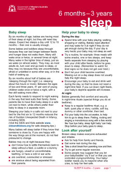 Sleep 6 months to 3 years