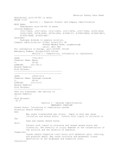 Material Safety Data Sheet Hydrobromic acid 44