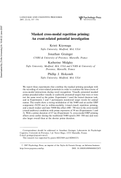 Masked cross-modal repetition priming: An event