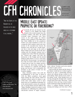 Middle East Update: Prophetic or Foreboding?