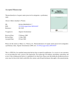 Thermochemolysis of organic matter preserved in stalagmites: a