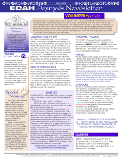 Special Message - ECAH Animals, Inc