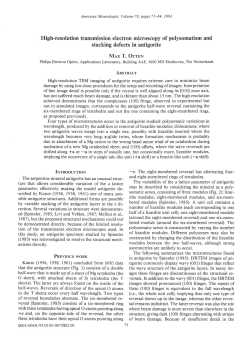 High-resolution transmission electron microscopy of