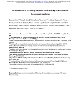 Cotranslational assembly imposes evolutionary constraints on