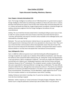 Class Outline 2/2/2016 Topics discussed: Standing