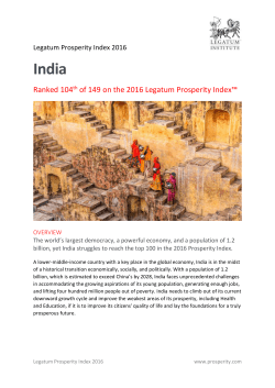 - Legatum Prosperity Index