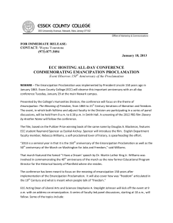 ecc hosting all-day conference commemorating emancipation