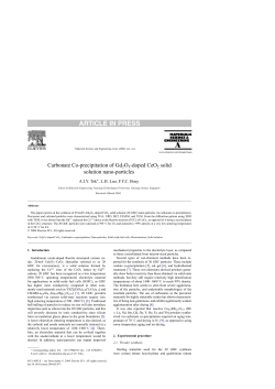 Carbonate Co-precipitation of Gd2O3