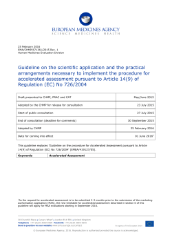 Guideline on the scientific application and the - EMA