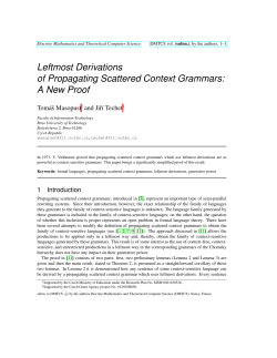Leftmost Derivations of Propagating Scattered