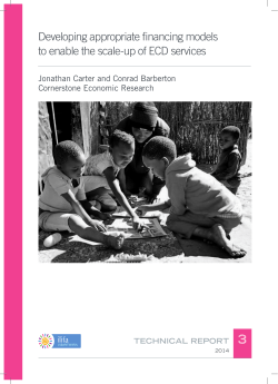 Developing appropriate financing models to