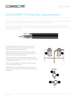 User Guide: E2O6CMRXP-1T9 Drop Fiber Leg