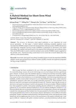 A Hybrid Method for Short-Term Wind Speed Forecasting