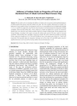 Influence of Sodium Oxide on Properties of