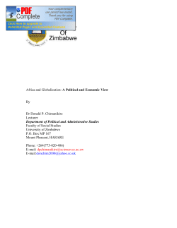Africa and Globalization: A Political and