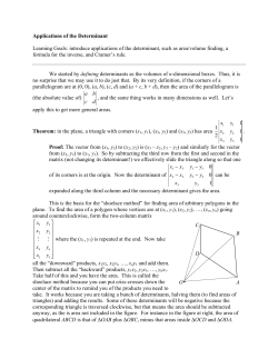 40 Determinant Applications