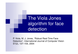 The Viola Jones algorithm for face detection