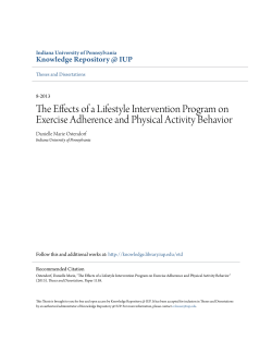 The Effects of a Lifestyle Intervention Program on Exercise