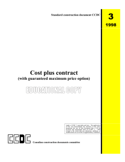 Cost plus contract